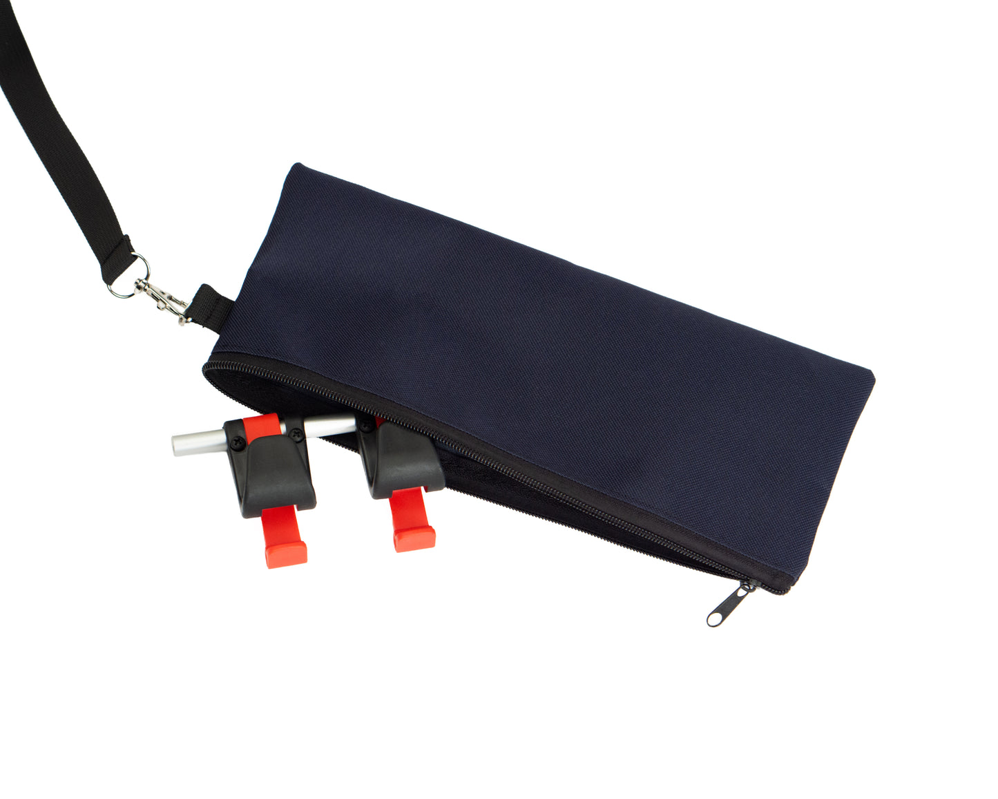 Organizer Tasche in Blau für die abnehmbare Fahrradhalterung mit Spleen Berlin Logo .Praktisches Design für urbane Fahrradliebhaber. ©Spleen Berlin