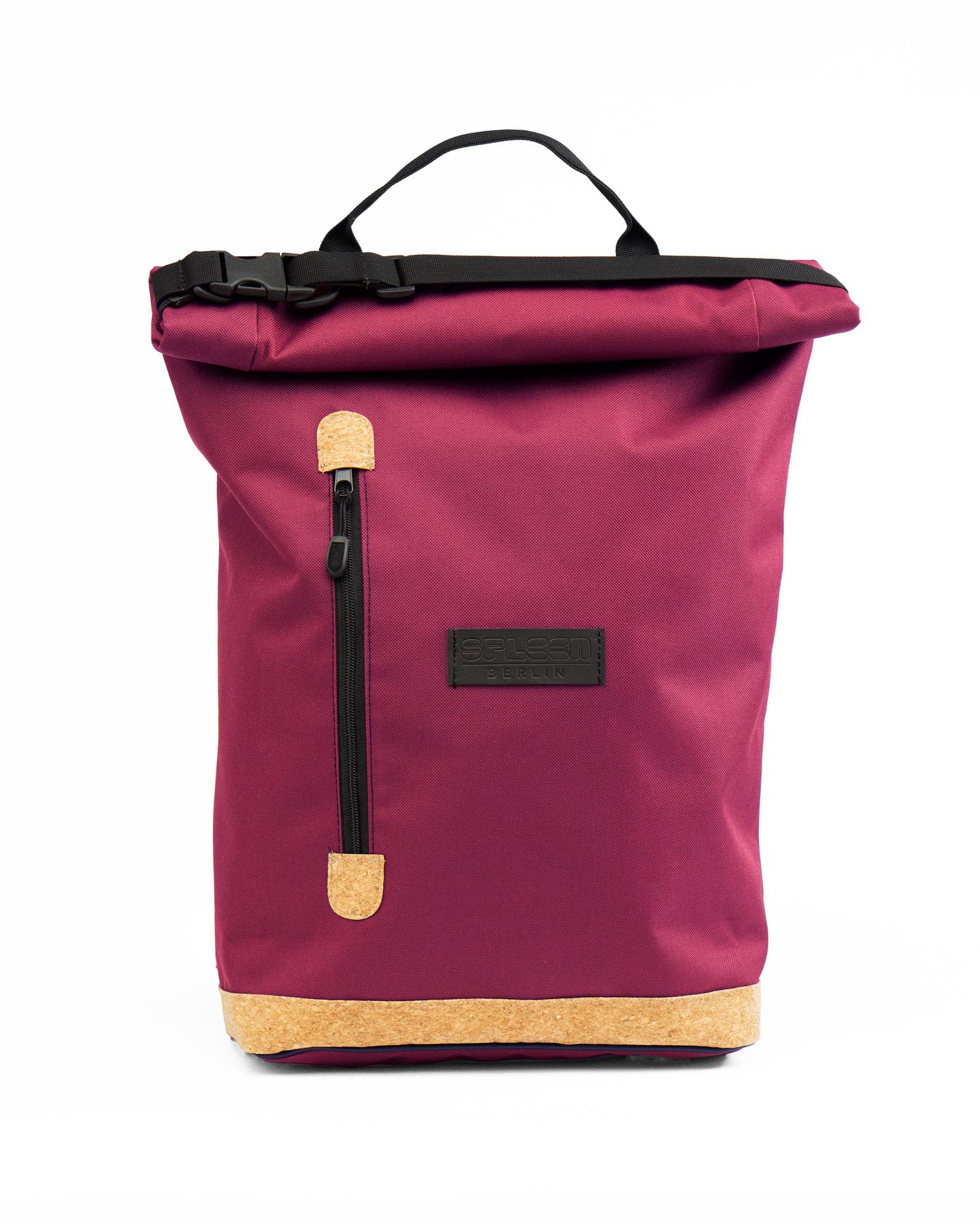 Fahrradrucksack Liz aus Bordeaux Kork – nachhaltiger Rucksack & Fahrradtasche in einem, handgefertigt in Berlin, wasserabweisend und vegan.
© Spleen Berlin