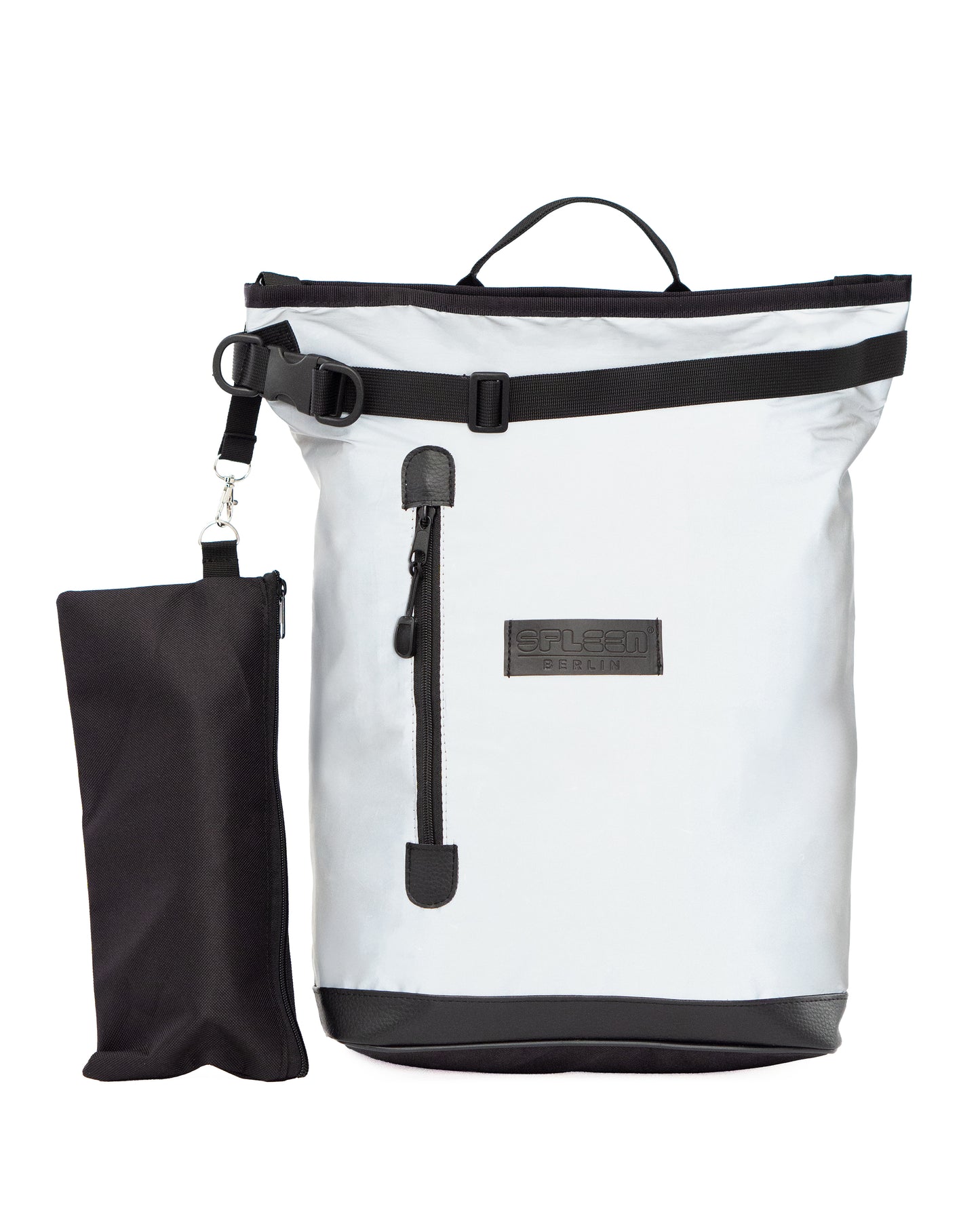 LIZ - Small Glow von Spleen Berlin reflektierender, urbaner Fahrradrucksack & Daypack mit Organizer-Täschchen und integrierter Fahrradhalterung. ©Spleen Berlin