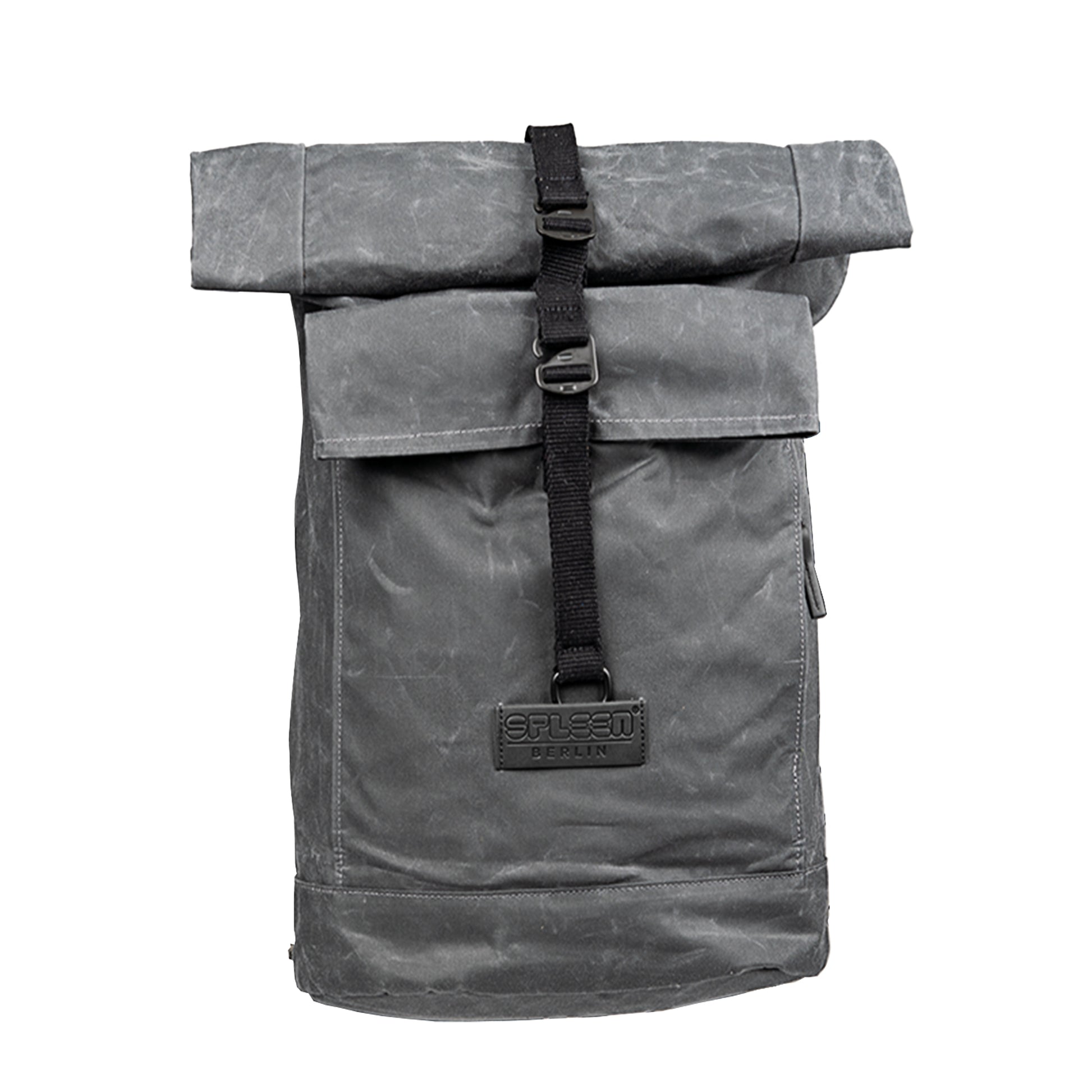 Bob waxed in Grau aus gewachster Baumwolle (waxed cotton), wasserabweisend, robust und stilvoll ideal für urbane Fahrradpendler:innen.
©Spleen Berlin